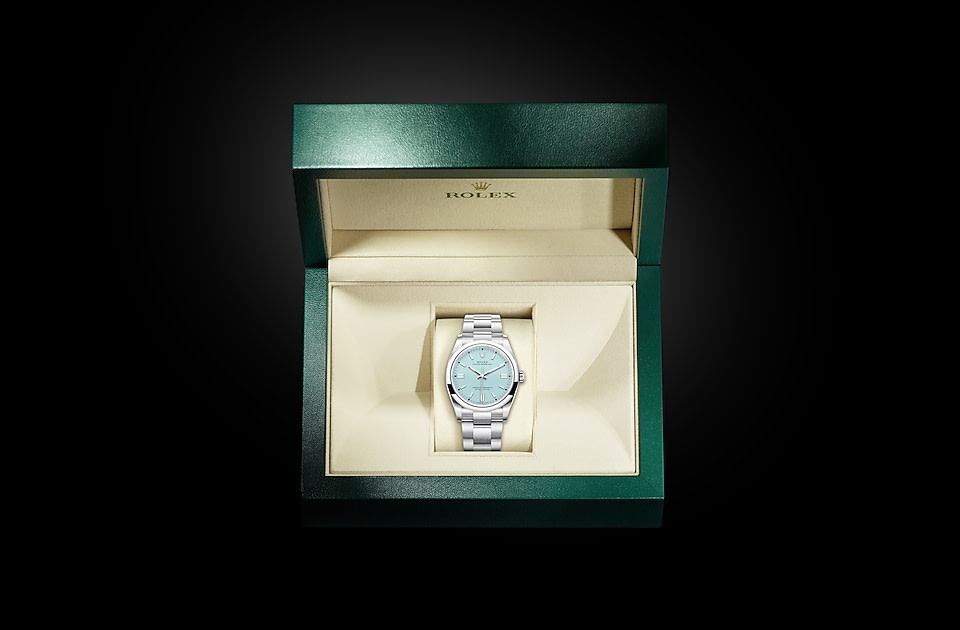 Rolex oyster perpetual discount 36 turquoise blue