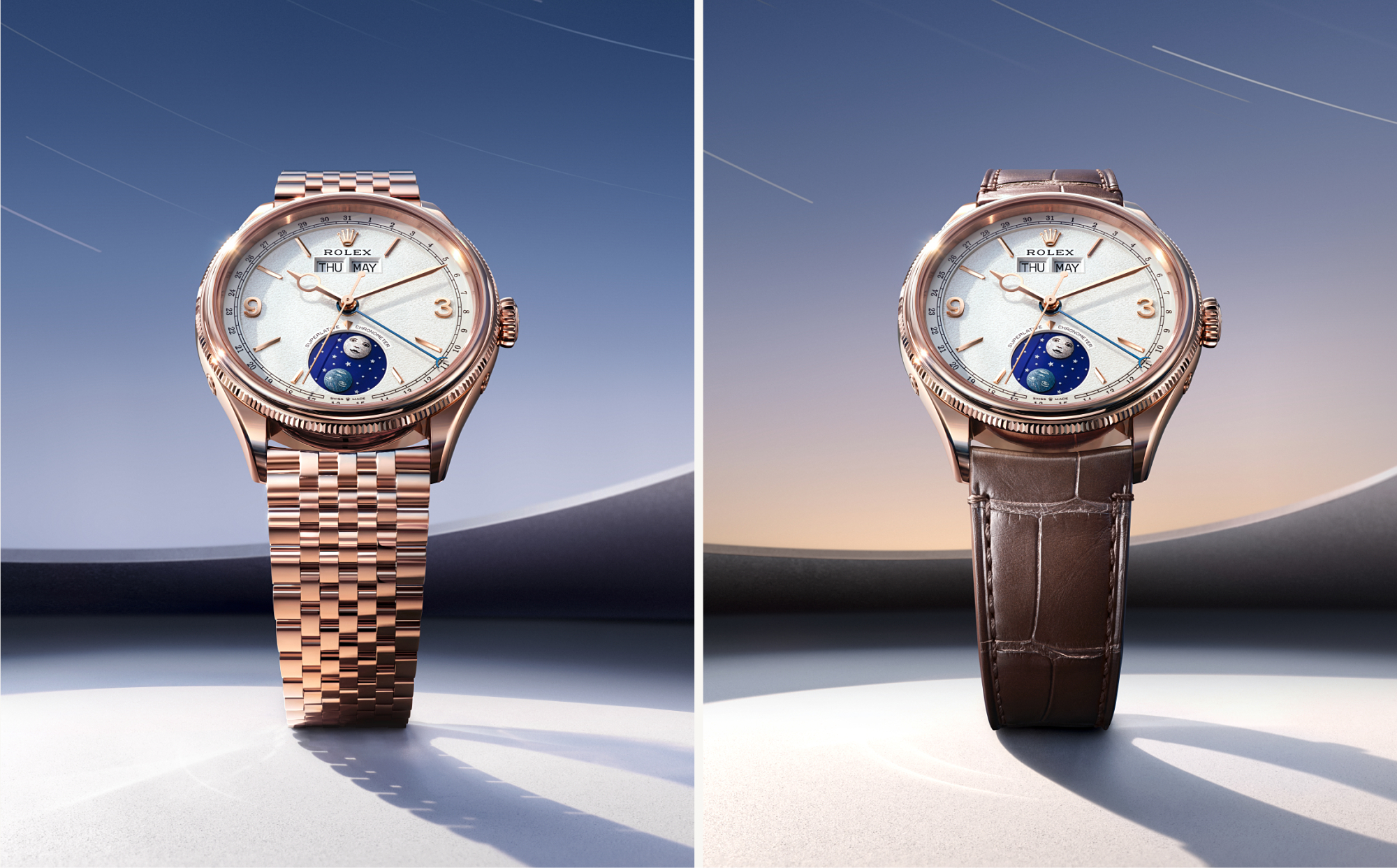 Rolex Perpetual Padellone on Settimo bracelet and on alligator leather strap