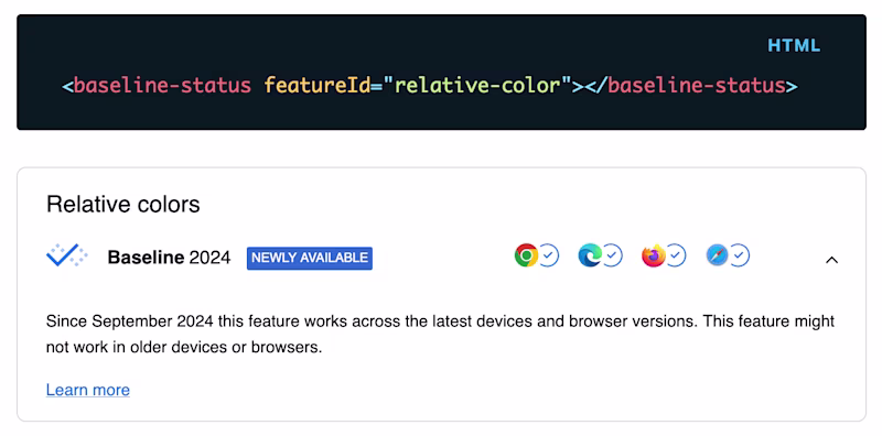 `baseline-status` web component.