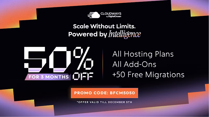 50% off for 3 months. All hosting Plans. All Add-ons. +50 Free migrations.