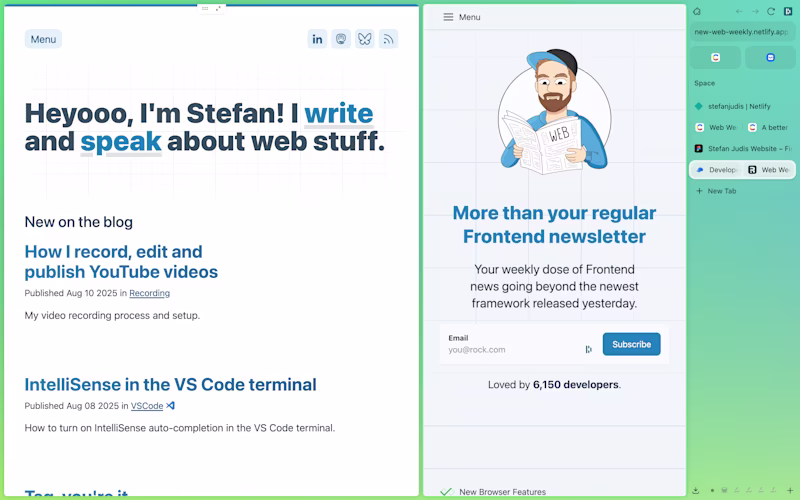 Preview of the Zen browser