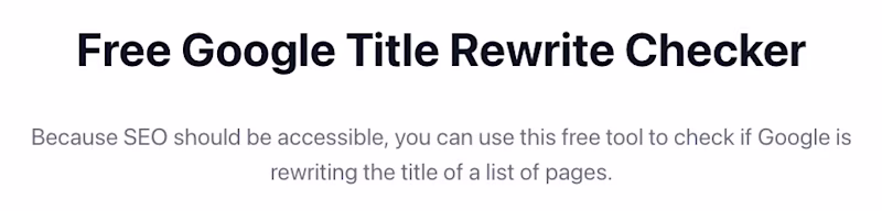 Free Google Title Rewrite checker
