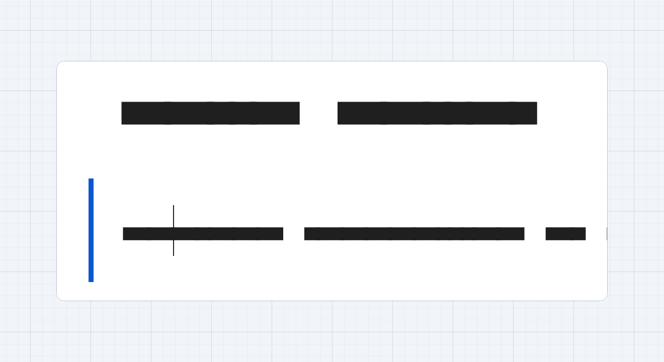 Some black blocks on white.