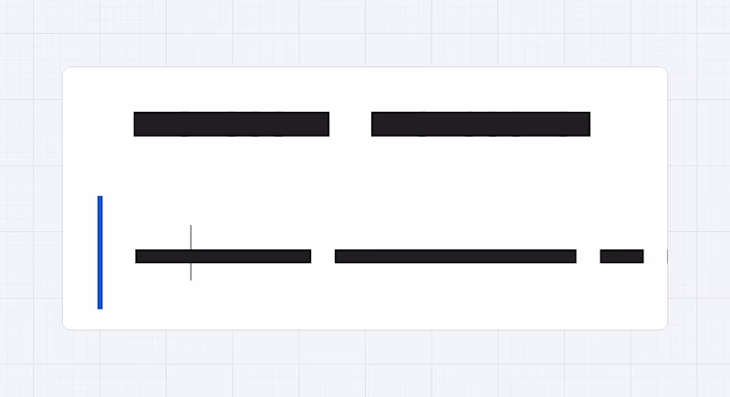 Some black blocks on white.