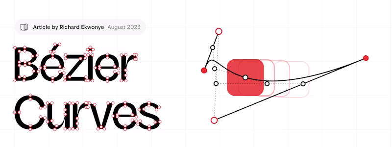 Blog post header displaying "Bezier Curves" with vector tools
