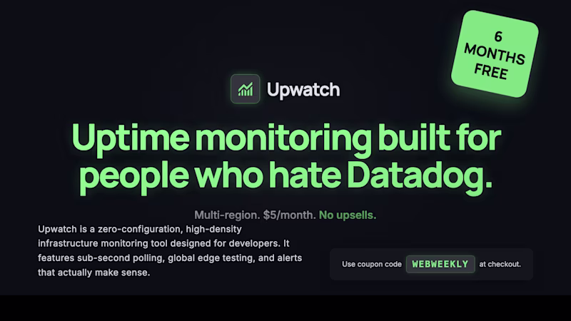 Uptime monitoring built for people who hate Datadog.