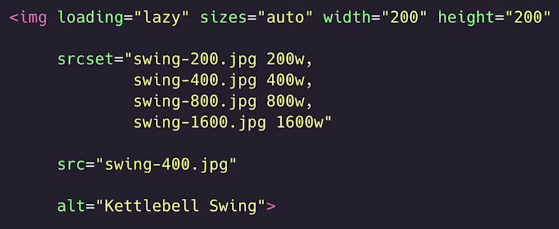 An image element with defined "sizes=auto".