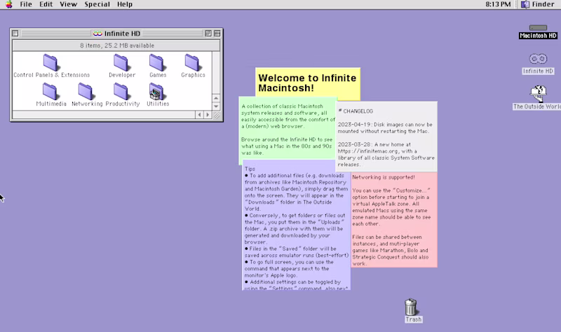 Screenshot of a pretty old macOS 