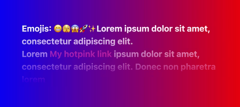 Faded out text on a gradient background.