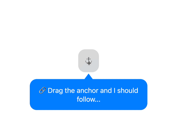 Anchor positioning demo showing a tooltip readjusting itself.