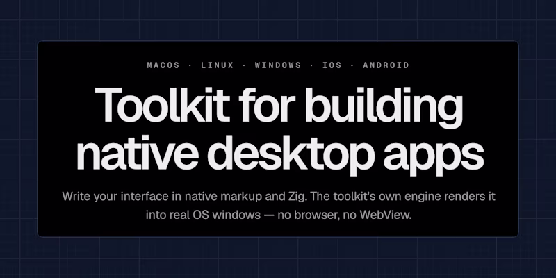 Toolkit for building native desktop apps