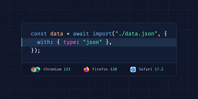 const data = await import("./data.json", { with: { type: "json" }, });