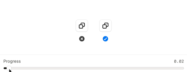 Two transitions next to each other. One applies a subtle blur and feels better.