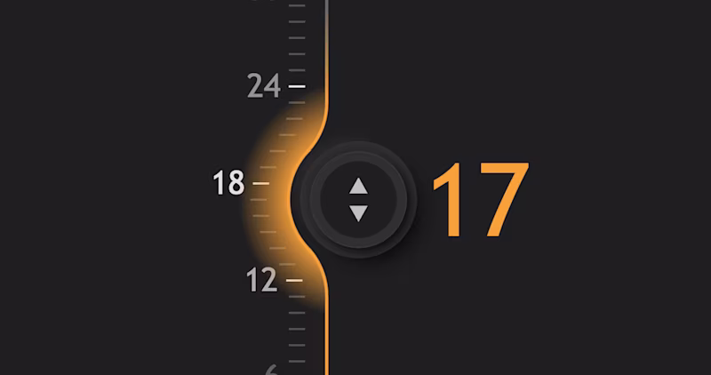 A range input that looks like a real handle.