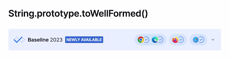 String.prototype.toWellFormed()