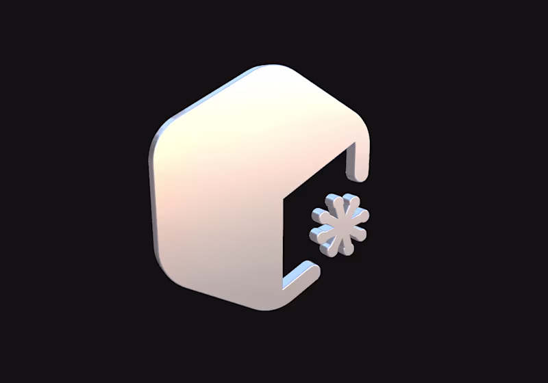 A logo projected into a 3d space.