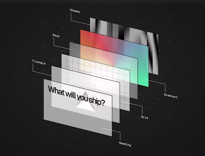 Vercel's hero animation explained that it's build with 6 layers.