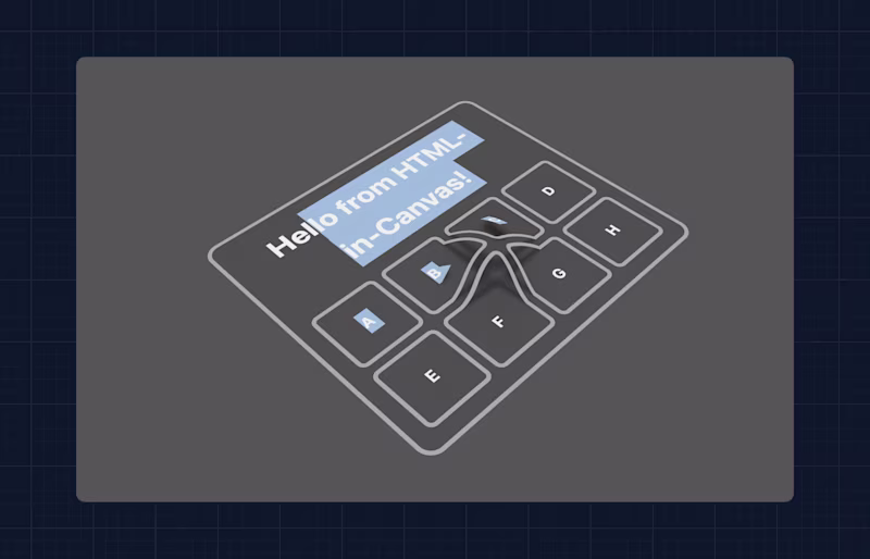 Fluid 3d interface with selected text.