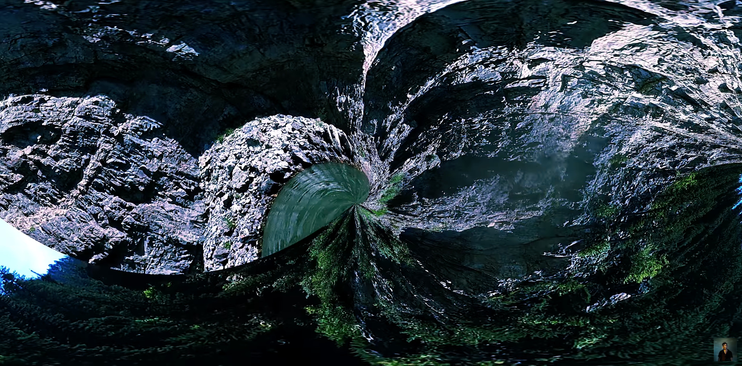 Bonobo music video screenshot showing generative art.