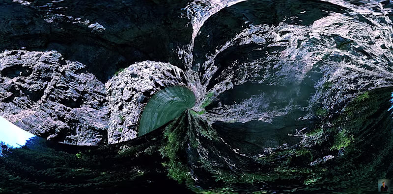 Bonobo music video screenshot showing generative art.