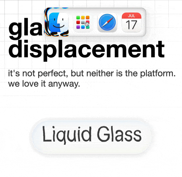 Liquid glass effect