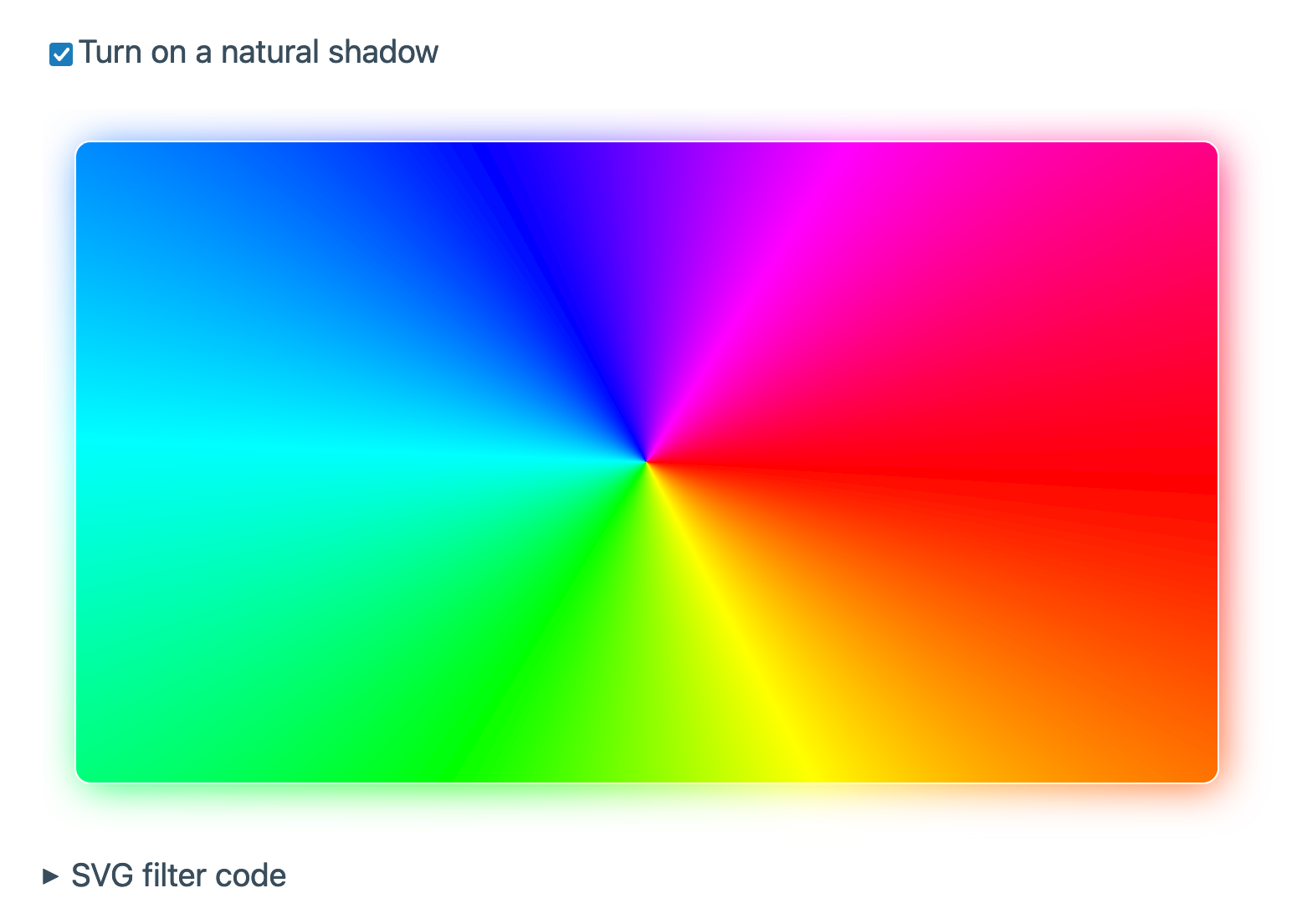 A colorful component casting a colorful shadow.