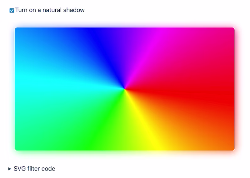 A colorful component casting a colorful shadow.