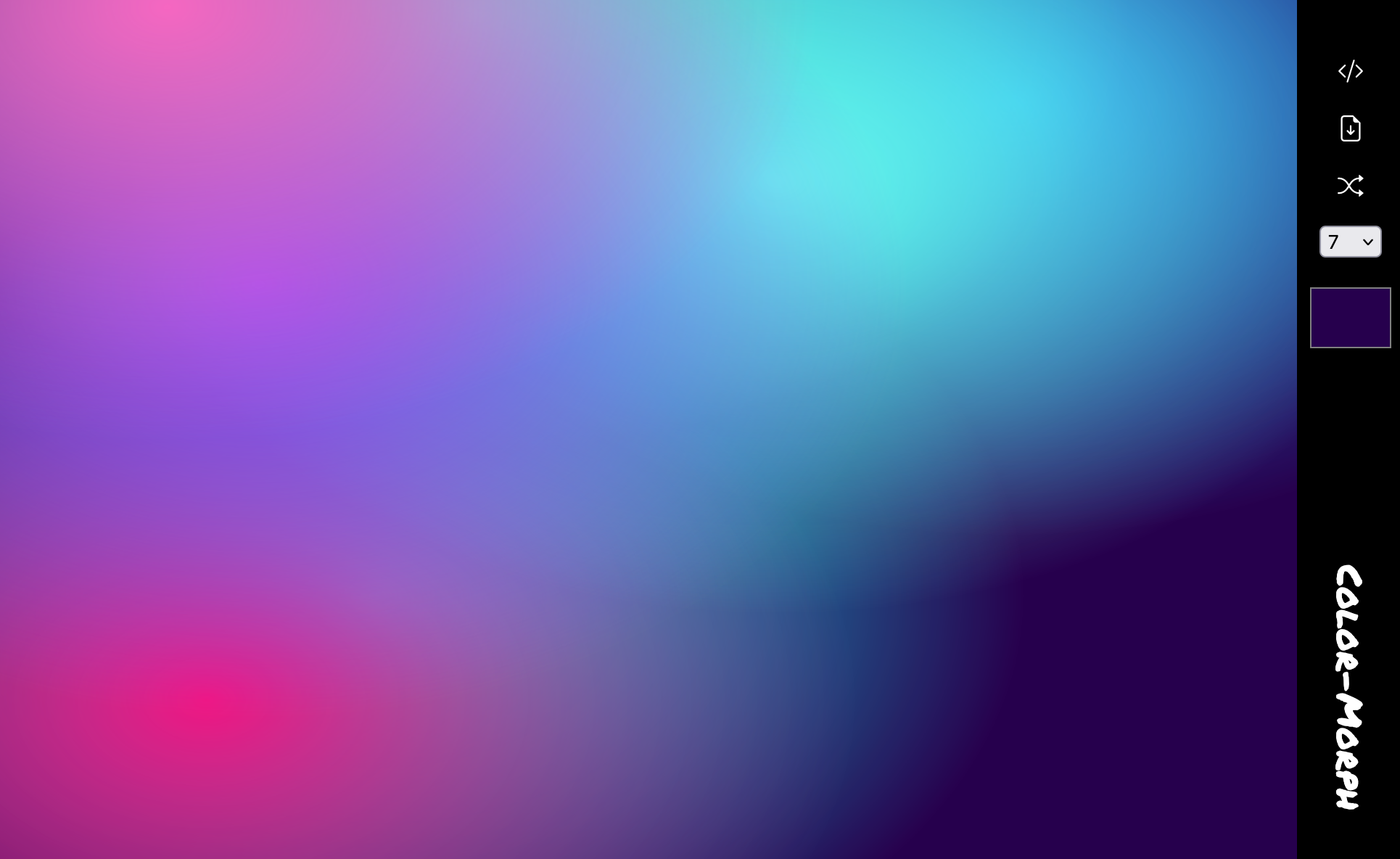 Color morph UI including a beautiful gradient.