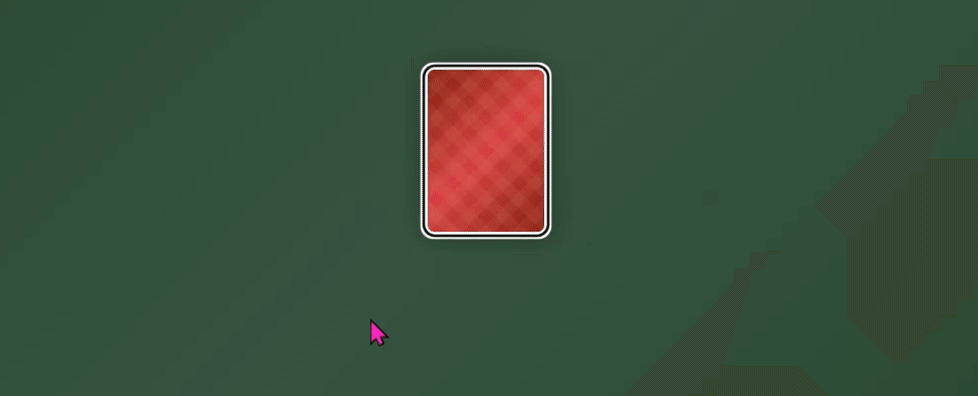 A deck of cards that unfolds to select a card.