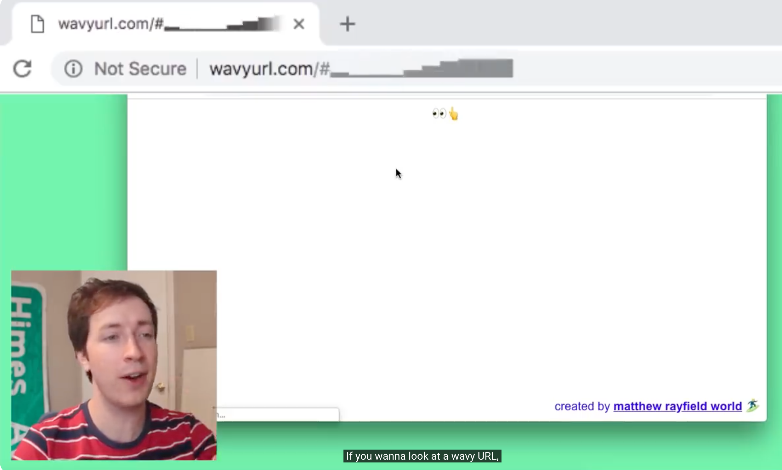 Matthew showing wavyurl.com