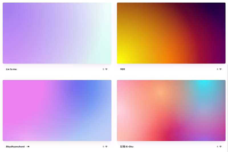 Beautiful Mesh gradients.