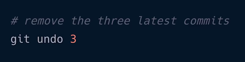 # remove the three latest commits git undo 3