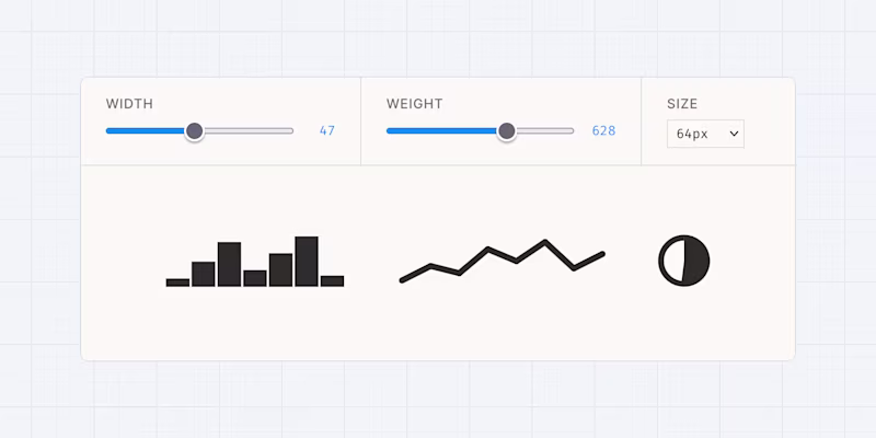 The charts below some controls. One bar chart, a sparkline and a pie chart.
