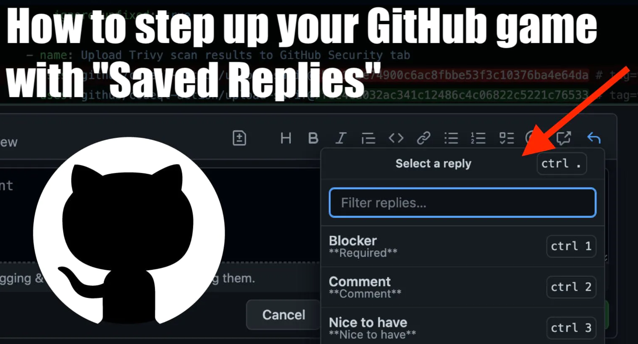 How to step up your GitHub game with "Saved replies"