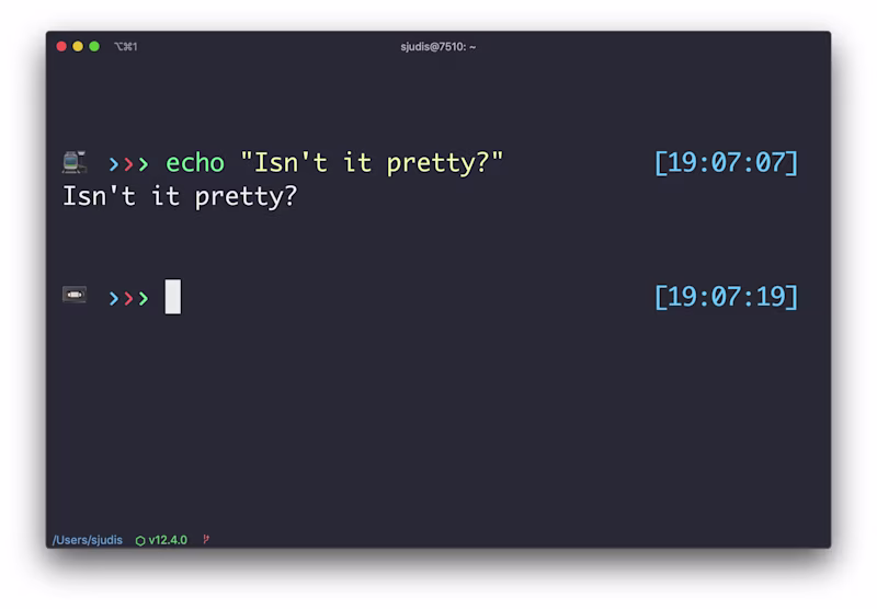 iterm2 running in reduced mode including the new status bar