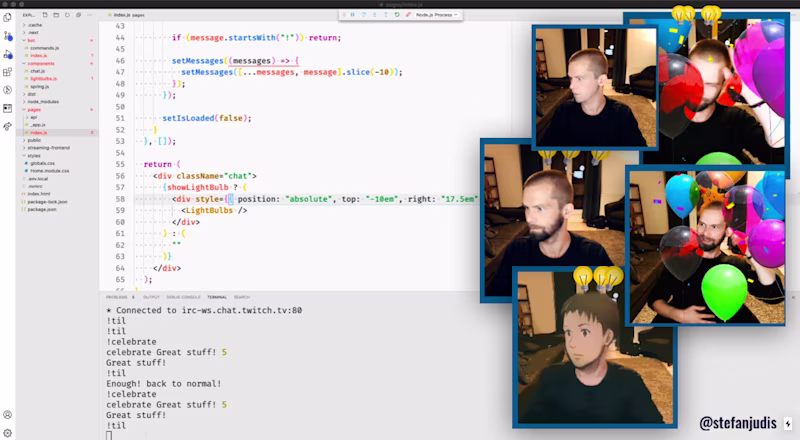 Preview of Stefan's Twitch Stream with several camera effects