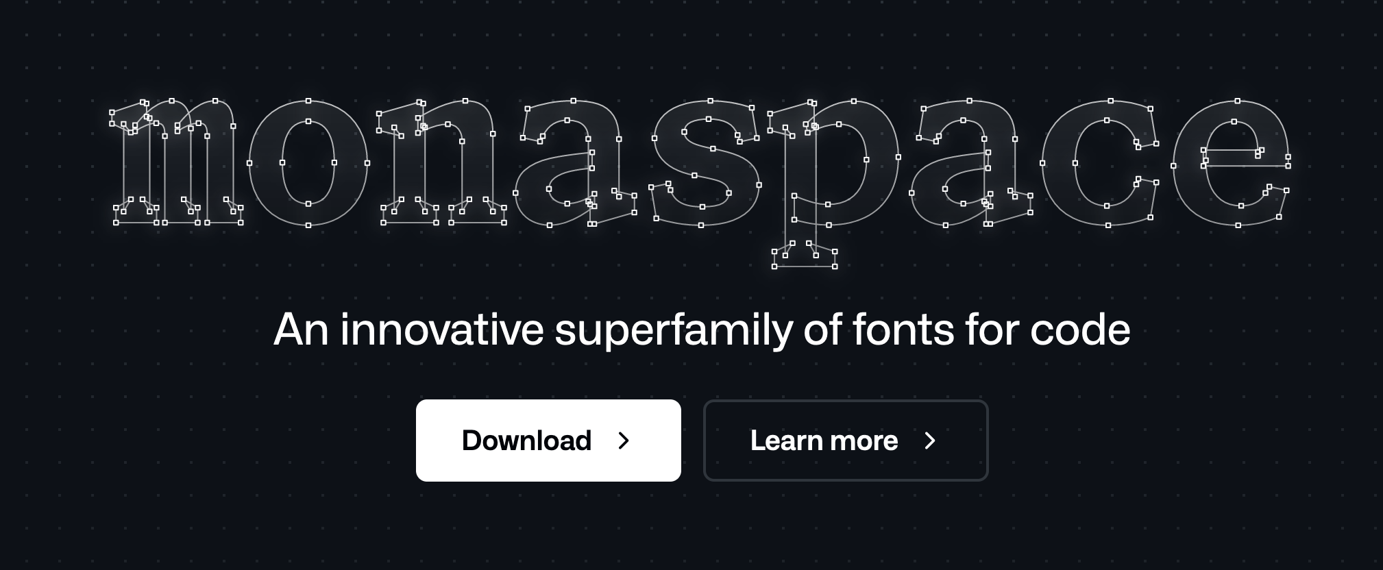 monaspace — An innovative superfamily of fonts for code.