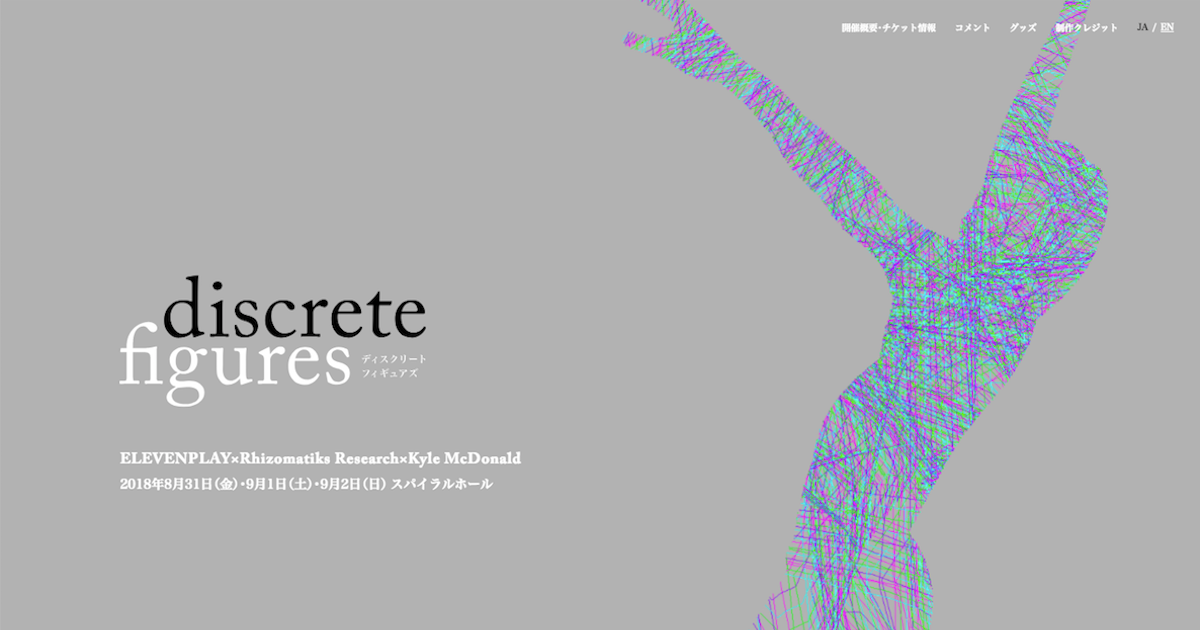 discrete figures公演に関するお知らせ news rhizomatiks research