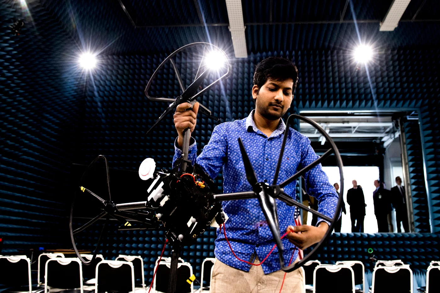Northeastern - Article - Content - Holding Drone - Media