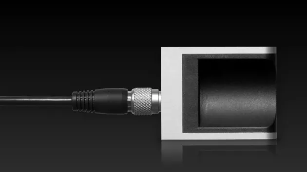Cable plugged into V120 Duo camera side view