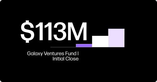 Galaxy Announces $113 Million Initial Close for Inaugural Galaxy Ventures Fund