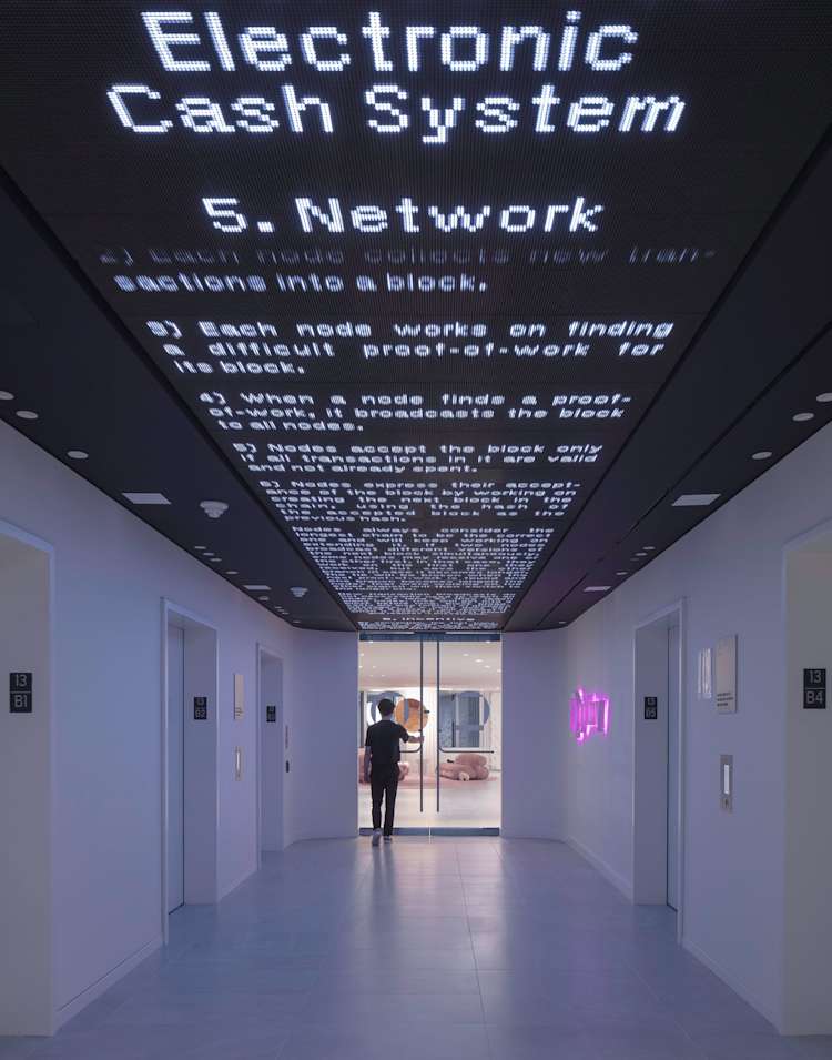 Galaxy digital, NYC, electronic Cash System, bitcoin whitepaper, ceiling, galaxy, career