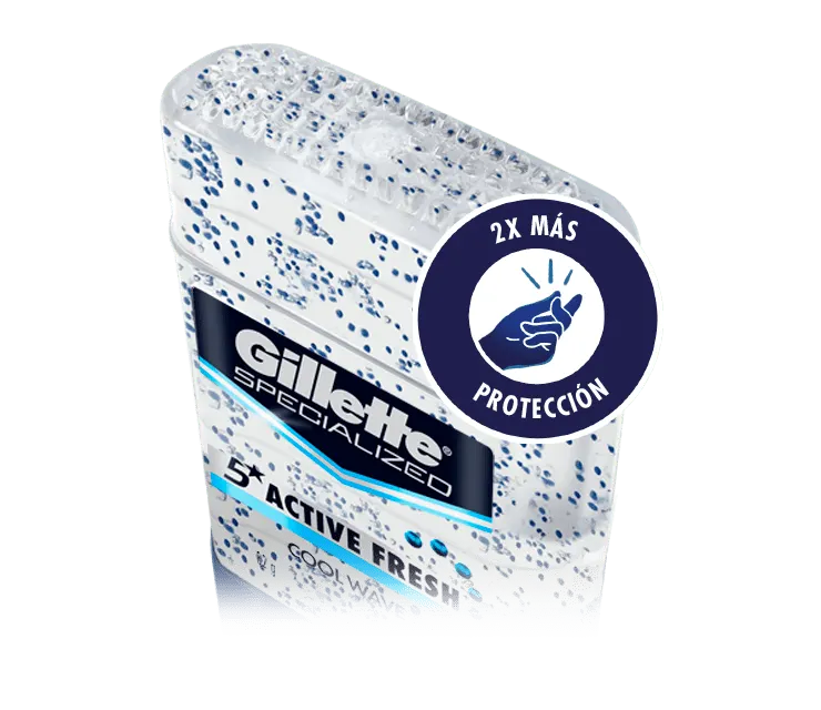 Gel Antitranspirante Active Fresh de Gillette con protección instantánea