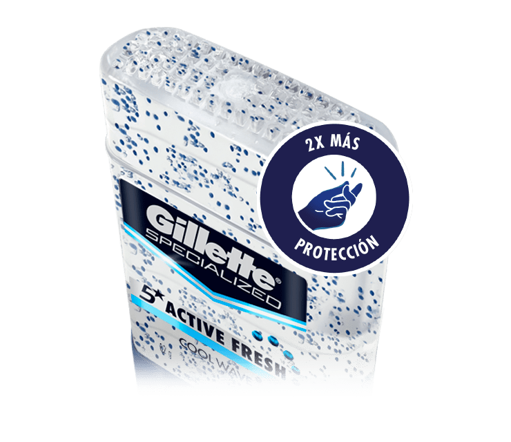 Gel Antitranspirante Active Fresh de Gillette con protección instantánea