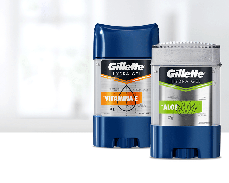 Desodorantes antitranspirantes Hydra Gel - Proteção sem irritação