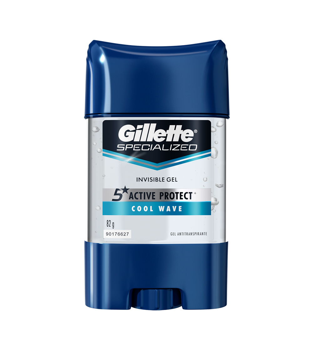  Gillette Antitranspirante y desodorante para hombres, gel  transparente, aroma Cool Wave, 2.85 oz : Belleza y Cuidado Personal