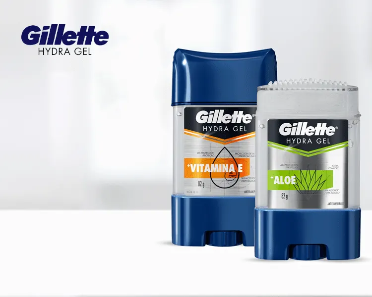 Antitranspirantes Hydra Gel de Gillette. Protección y frescura desde el minuto cero.