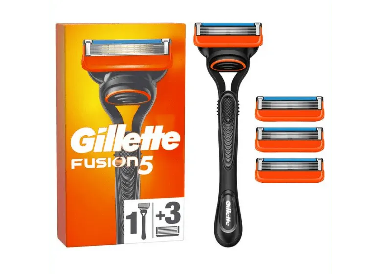 Gillette Fusion5 en caja de papel reciclable