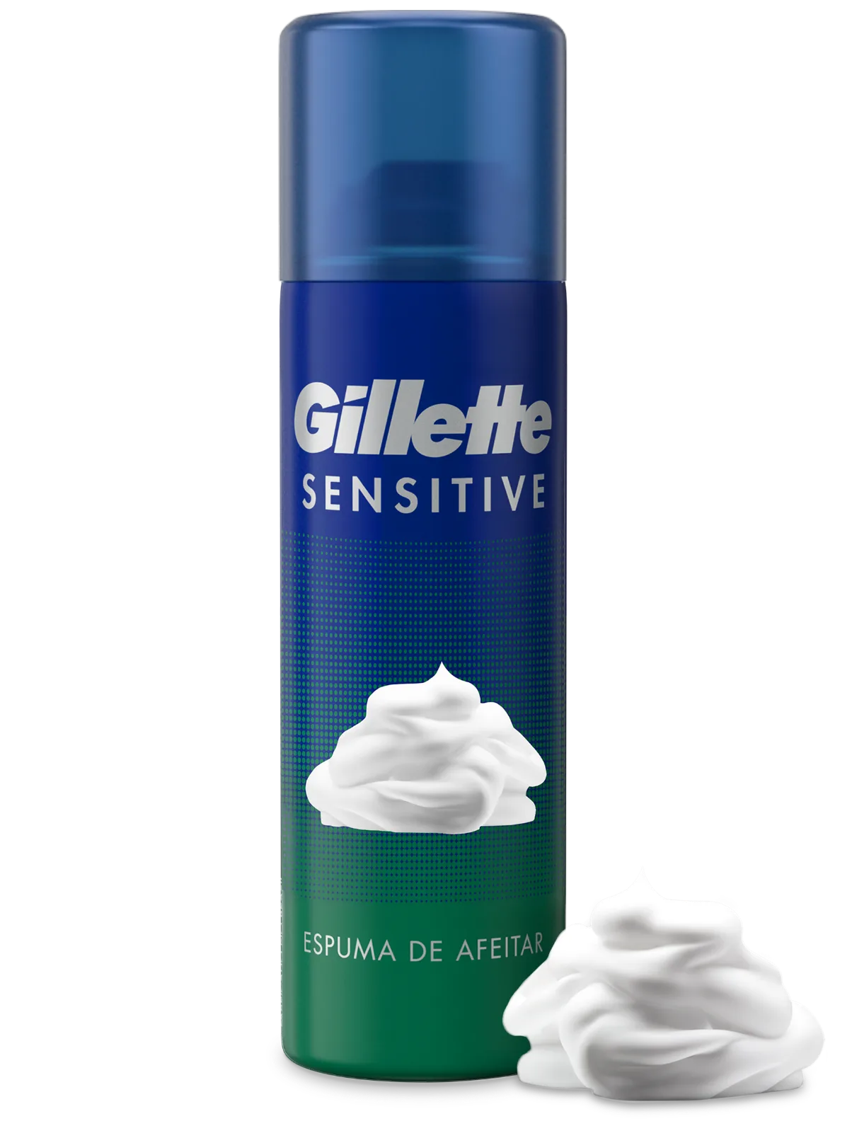 Espuma de afeitar Gillette Sensitive para una mayor lubricación