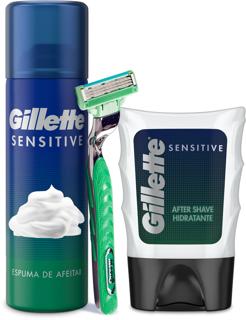 Rutina Gillette Sensitive, Kit de afeitado para hombre